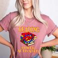 Reading Super Power Activated Superhero Teacher Or Student Men Women Girls Kids Women's Heather T-Shirt Heather Mauve