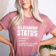 Relationship Status Taken By Super Hot Teacher Women's Heather T-Shirt Heather Mauve Relationship Status Taken By Super Hot Teacher Women's Heather T-Shirt Heather Mauve