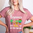 Resource Team Cactus Crew Resource Teacher Squad Women's Heather T-Shirt Heather Mauve Resource Team Cactus Crew Resource Teacher Squad Women's Heather T-Shirt Heather Mauve