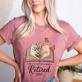 Retired 2025 A New Chapter Begins Retirement Teacher Book Women's Heather T-Shirt Heather Mauve Retired 2025 A New Chapter Begins Retirement Teacher Book Women's Heather T-Shirt Heather Mauve