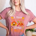 School Thankful I Teach The Cutest Little Turkeys Thanksgiving Teacher Women's Heather T-Shirt Heather Mauve