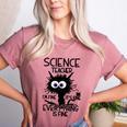 Science Teacher Appreciation Merch -Adults -Youth Grey Classic Fit Modern Science Theme Cartoon Women's Heather T-Shirt Heather Mauve