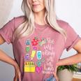 She Works Willingly With Her Hands Proverbs Daycare Teacher Men Women Women's Heather T-Shirt Heather Mauve