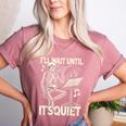 Skeleton Music Teacher I'Ll Wait Until It's Quiet Women's Heather T-Shirt Heather Mauve