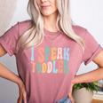 I Speak Toddler Teacher Pre School Back To School First Day Women's Heather T-Shirt Heather Mauve I Speak Toddler Teacher Pre School Back To School First Day Women's Heather T-Shirt Heather Mauve