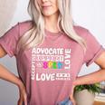 Special Education Advocate Love Support SPED Teacher Women's Heather T-Shirt Heather Mauve