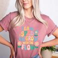 Special Education Teacher Team SPED Grow With The Flow Women's Heather T-Shirt Heather Mauve Special Education Teacher Team SPED Grow With The Flow Women's Heather T-Shirt Heather Mauve