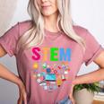 STEM Science Technology Engineering Math Teacher Women's Heather T-Shirt Heather Mauve