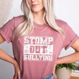 Stomp Out Bullying Back To School Education Teacher Women's Heather T-Shirt Heather Mauve
