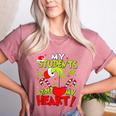 My Students Stole My Heart Teacher Holiday Merry Christmas Women's Heather T-Shirt Heather Mauve