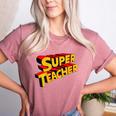 Super Teacher SuperTeacher Women's Heather T-Shirt Heather Mauve Super Teacher SuperTeacher Women's Heather T-Shirt Heather Mauve