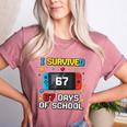 I Survived 67 Days Of School 67 Teacher Squad Matching Women's Heather T-Shirt Heather Mauve