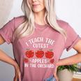I Teach The Cutest Apples In The Orchard Cute Fall Teacher Women's Heather T-Shirt Heather Mauve I Teach The Cutest Apples In The Orchard Cute Fall Teacher Women's Heather T-Shirt Heather Mauve
