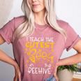 I Teach The Cutest Bees In The Beehive Teacher Women's Heather T-Shirt Heather Mauve I Teach The Cutest Bees In The Beehive Teacher Women's Heather T-Shirt Heather Mauve