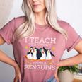 I Teach The Cutest Little Penguins Cute School Teacher Tee Women's Heather T-Shirt Heather Mauve I Teach The Cutest Little Penguins Cute School Teacher Tee Women's Heather T-Shirt Heather Mauve