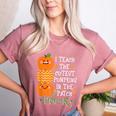 I Teach The Cutest Pumpkins In Patch Pre-K Halloween Teacher Women's Heather T-Shirt Heather Mauve