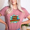 I Teach Superheroes Retro Comic Super Teacher Graphic Women's Heather T-Shirt Heather Mauve I Teach Superheroes Retro Comic Super Teacher Graphic Women's Heather T-Shirt Heather Mauve
