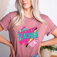 Teacher 90s Retro Colorful Teacher Of The 90s Back To School Women's Heather T-Shirt Heather Mauve Teacher 90s Retro Colorful Teacher Of The 90s Back To School Women's Heather T-Shirt Heather Mauve