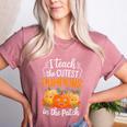 Teacher Halloween Pre-K Teacher Kindergarten Cutest Pumpkins Women's Heather T-Shirt Heather Mauve Teacher Halloween Pre-K Teacher Kindergarten Cutest Pumpkins Women's Heather T-Shirt Heather Mauve