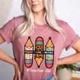 Teacher Life Teach Love Inspire Pencils Inspirational Women Women's Heather T-Shirt Heather Mauve Teacher Life Teach Love Inspire Pencils Inspirational Women Women's Heather T-Shirt Heather Mauve
