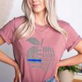 This Teacher Loves Her Police Officer Wife Saying Women's Heather T-Shirt Heather Mauve