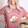 Teacher-Saurus Dinosaur Teacher Design T-Rex Design Women's Heather T-Shirt Heather Mauve