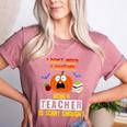 Being a Teacher Is Scary Enough Halloween Women's Heather T-Shirt Heather Mauve Being a Teacher Is Scary Enough Halloween Women's Heather T-Shirt Heather Mauve