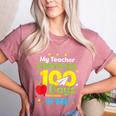 My Teacher Survived 100 Days Of Me Women's Heather T-Shirt Heather Mauve My Teacher Survived 100 Days Of Me Women's Heather T-Shirt Heather Mauve