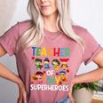 Teacher Of Tiny Superheroes Teach 100th Day Of School Men Women Girls Kids Women's Heather T-Shirt Heather Mauve Teacher Of Tiny Superheroes Teach 100th Day Of School Men Women Girls Kids Women's Heather T-Shirt Heather Mauve