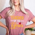 Teacher Of The Year Men Women Teachers Women's Heather T-Shirt Heather Mauve