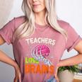 Teachers Love Brains Halloween 2025 Skeleton Costume Women's Heather T-Shirt Heather Mauve Teachers Love Brains Halloween 2025 Skeleton Costume Women's Heather T-Shirt Heather Mauve