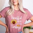 Teachers Thanksgiving Thankful For My Little Turkeys Women's Heather T-Shirt Heather Mauve Teachers Thanksgiving Thankful For My Little Turkeys Women's Heather T-Shirt Heather Mauve