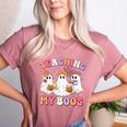 Teaching My Boos Cute Spooky Ghost Teacher Halloween Women Women's Heather T-Shirt Heather Mauve Teaching My Boos Cute Spooky Ghost Teacher Halloween Women Women's Heather T-Shirt Heather Mauve