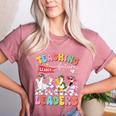 Teaching Future Leaders Groovy Teacher Back To School Women's Heather T-Shirt Heather Mauve Teaching Future Leaders Groovy Teacher Back To School Women's Heather T-Shirt Heather Mauve