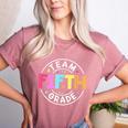 Team Fifth Grade Teacher Back To School 5th Grade Squad Kids Women's Heather T-Shirt Heather Mauve Team Fifth Grade Teacher Back To School 5th Grade Squad Kids Women's Heather T-Shirt Heather Mauve