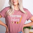 Testing Testing 123 Cute Math Teacher Student Test Day Men Women Girls Kids Women's Heather T-Shirt Heather Mauve Testing Testing 123 Cute Math Teacher Student Test Day Men Women Girls Kids Women's Heather T-Shirt Heather Mauve