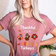 Thankful For My Prek Turkeys In Masks Thanksgiving Teacher For Men Women Women's Heather T-Shirt Heather Mauve