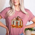 Thanksgiving Book Pumpkin Reading Teachers Fall Lovers Boys Women's Heather T-Shirt Heather Mauve