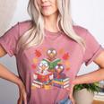 Thanksgiving Teacher Books Turkey Reading Book Women's Heather T-Shirt Heather Mauve Thanksgiving Teacher Books Turkey Reading Book Women's Heather T-Shirt Heather Mauve