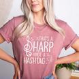 That's a Sharp Not a Hashtag Music Teacher Musicians Women's Heather T-Shirt Heather Mauve