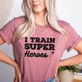 I Train Superheroes For Teacher Coach Men Women Women's Heather T-Shirt Heather Mauve I Train Superheroes For Teacher Coach Men Women Women's Heather T-Shirt Heather Mauve