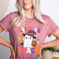 Trick Or Teach Teacher Pencil Ghost Halloween Teacher Women's Heather T-Shirt Heather Mauve Trick Or Teach Teacher Pencil Ghost Halloween Teacher Women's Heather T-Shirt Heather Mauve