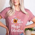 I Turn Coffee Into Music Education Music Teacher Women's Heather T-Shirt Heather Mauve