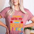 Twinning With My Bestie Teacher Boy Spirit Week Twin Day Women's Heather T-Shirt Heather Mauve Twinning With My Bestie Teacher Boy Spirit Week Twin Day Women's Heather T-Shirt Heather Mauve