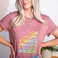 Unicorn Principal Back To School Teacher Appreciation Women's Heather T-Shirt Heather Mauve Unicorn Principal Back To School Teacher Appreciation Women's Heather T-Shirt Heather Mauve
