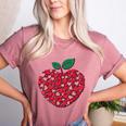 Valentines Day Teacher Hearts Apple Love Teach Women Men Women's Heather T-Shirt Heather Mauve Valentines Day Teacher Hearts Apple Love Teach Women Men Women's Heather T-Shirt Heather Mauve