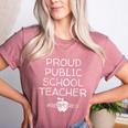 Vintage Proud Public School Teacher Red For Ed T-Shirt Women's Heather T-Shirt Heather Mauve Vintage Proud Public School Teacher Red For Ed T-Shirt Women's Heather T-Shirt Heather Mauve