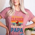 Vintage Retro My Favorite Teacher Calls Me Papa Father's Day Women's Heather T-Shirt Heather Mauve Vintage Retro My Favorite Teacher Calls Me Papa Father's Day Women's Heather T-Shirt Heather Mauve
