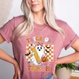 Vintage Teacher Shirt Women Trick Or Teach Halloween Women's Heather T-Shirt Heather Mauve Vintage Teacher Shirt Women Trick Or Teach Halloween Women's Heather T-Shirt Heather Mauve