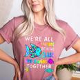 We'Re All Different But We Swim Together Elementary Teacher Women's Heather T-Shirt Heather Mauve We'Re All Different But We Swim Together Elementary Teacher Women's Heather T-Shirt Heather Mauve
